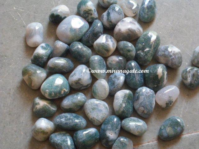 Moss agate Tumbled Manufacturer Supplier Wholesale Exporter Importer Buyer Trader Retailer in Khambhat Gujarat India